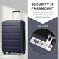 Kono Traveler 4 Wheel Lightweight Hard Shell Suitcase With TSA Lock