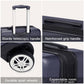 Kono Traveler 4 Wheel Lightweight Hard Shell Suitcase With TSA Lock