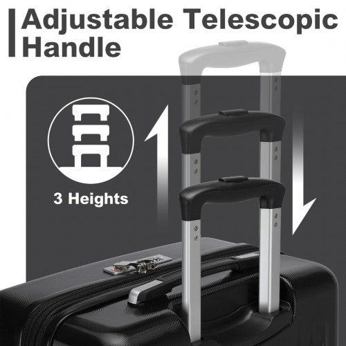 Kono KSK2483 Hard Shell 3 Piece Suitcase Set