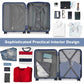 Kono KSK2483 Hard Shell Large Suitcase - 28 Inch