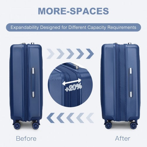 Kono KSK2483 Hard Shell 3 Piece Suitcase Set