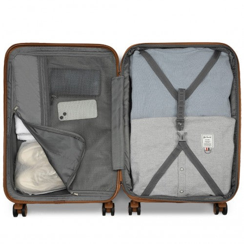Kono KSK2484 Hard Shell Medium Suitcase - 24 Inch