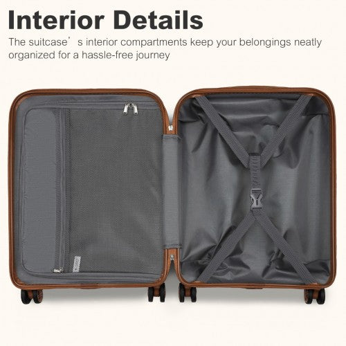 Kono KSK2484 Hard Shell Large Suitcase - 28 Inch