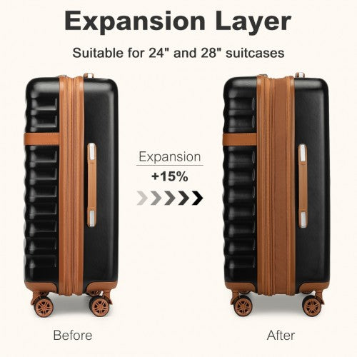 Kono KSK2484 Hard Shell Medium Suitcase - 24 Inch