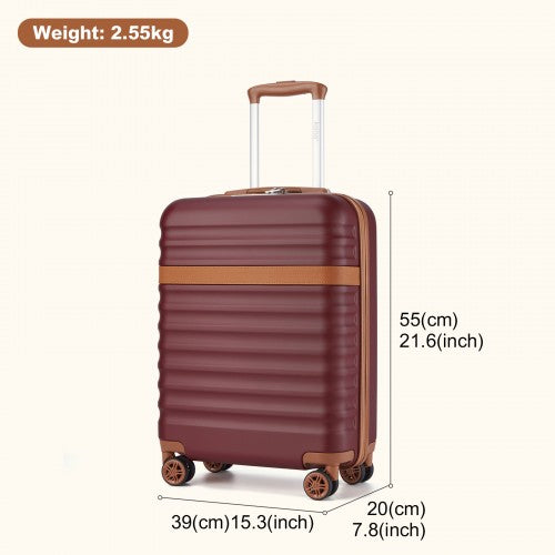 Kono KSK2484 Hard Shell Cabin Suitcase - 20 Inch