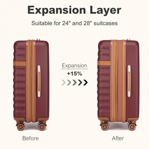 Kono KSK2484 Hard Shell Medium Suitcase - 24 Inch