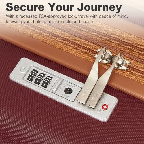 Kono KSK2484 Hard Shell Medium Suitcase - 24 Inch