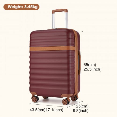 Kono KSK2484 Hard Shell Medium Suitcase - 24 Inch