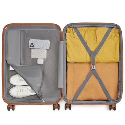 Kono KSK2484 Hard Shell Medium Suitcase - 24 Inch