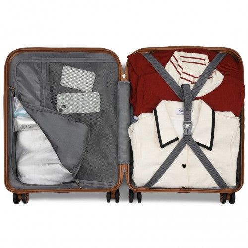 Kono KSK2484 Hard Shell Cabin Suitcase - 20 Inch