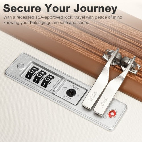 Kono KSK2484 Hard Shell Cabin Suitcase - 20 Inch