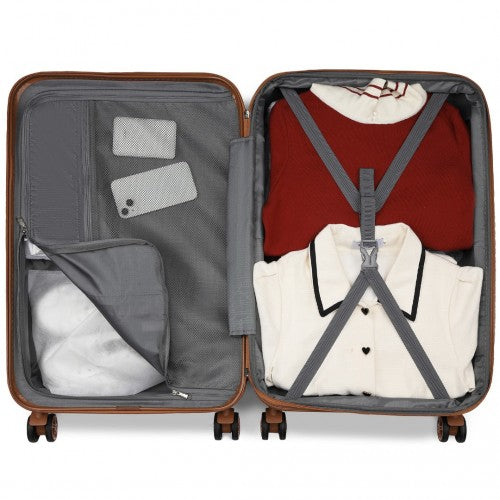 Kono KSK2484 Hard Shell Medium Suitcase - 24 Inch