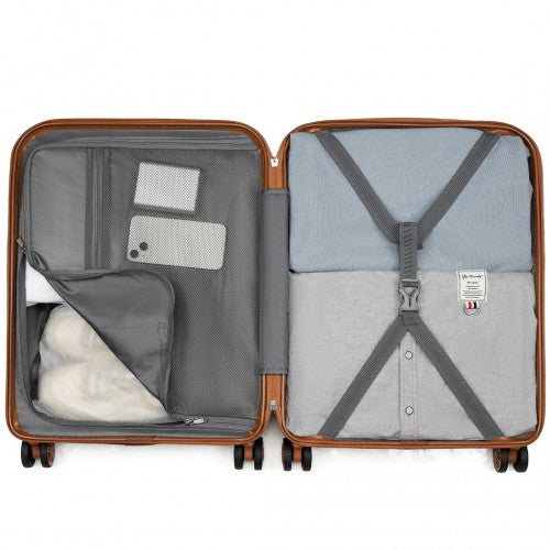 Kono KSK2484 Hard Shell Cabin Suitcase - 20 Inch