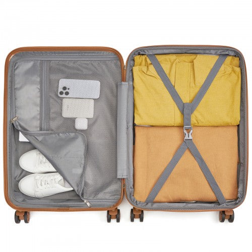 Kono KSK2484 Hard Shell Medium Suitcase - 24 Inch