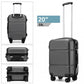 Kono KSK2485 Hard Shell Cabin Suitcase - 20 Inch