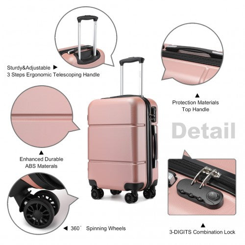 Kono KSK2485 Hard Shell Cabin Suitcase - 20 Inch