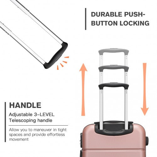 Kono KSK2485 Hard Shell Cabin Suitcase - 20 Inch