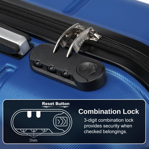 Kono KSK2485 Hard Shell Cabin Suitcase - 20 Inch