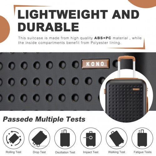 Kono KSK2486 Hard Shell Medium Suitcase - 24 Inch