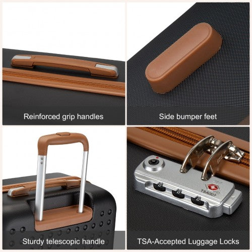 Kono KSK2486 Hard Shell Medium Suitcase - 24 Inch