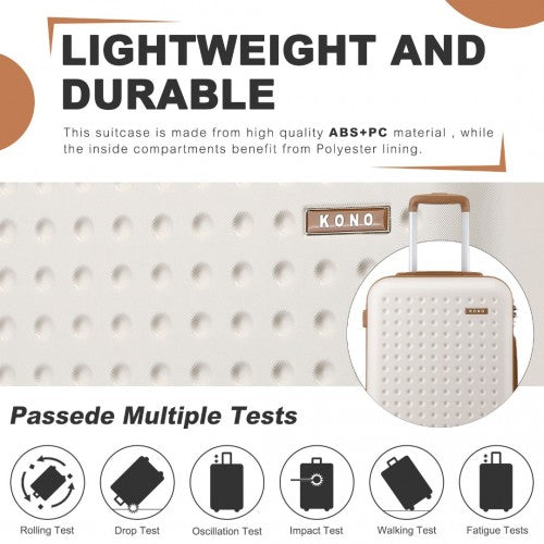 Kono KSK2486 Hard Shell Medium Suitcase - 24 Inch