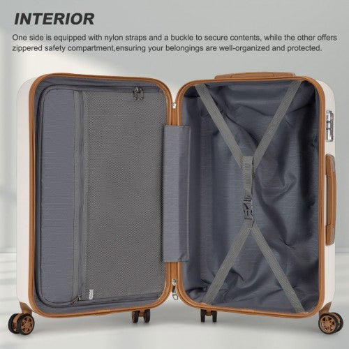 Kono KSK2486 Hard Shell Medium Suitcase - 24 Inch
