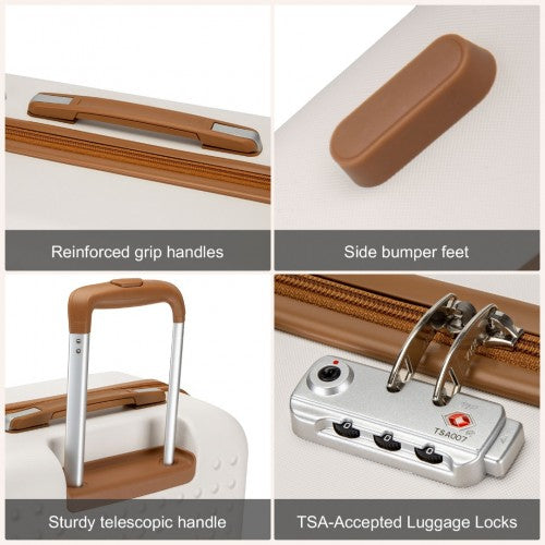 Kono KSK2486 Hard Shell Medium Suitcase - 24 Inch