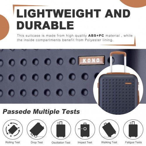 Kono KSK2486 Hard Shell Medium Suitcase - 24 Inch