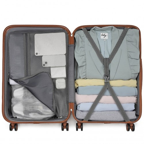 Kono KSK2486 Hard Shell Medium Suitcase - 24 Inch