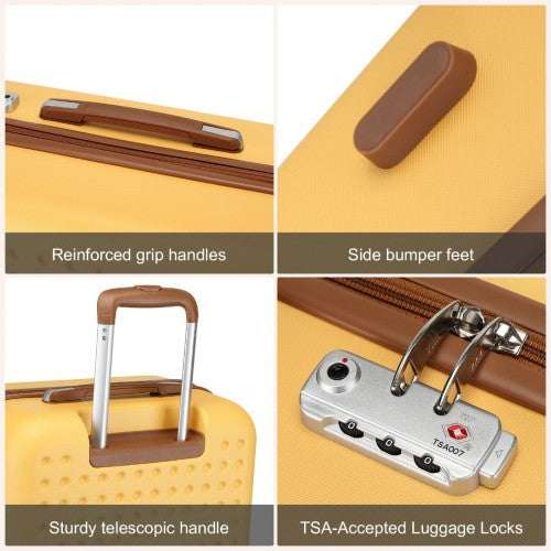 Kono KSK2486 Hard Shell Large Suitcase - 28 Inch