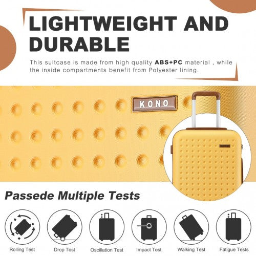 Kono KSK2486 Hard Shell Medium Suitcase - 24 Inch