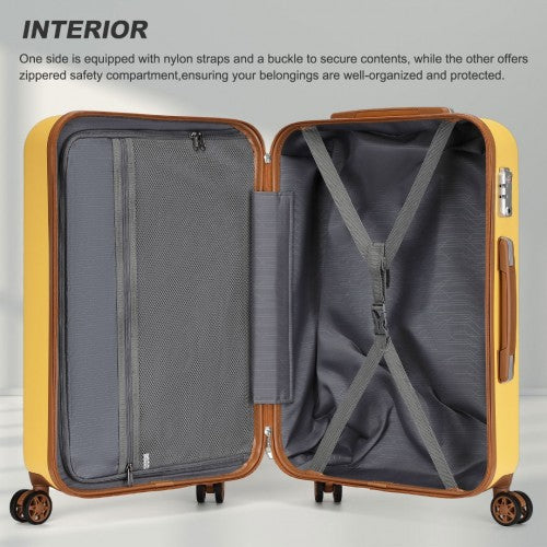 Kono KSK2486 Hard Shell Medium Suitcase - 24 Inch