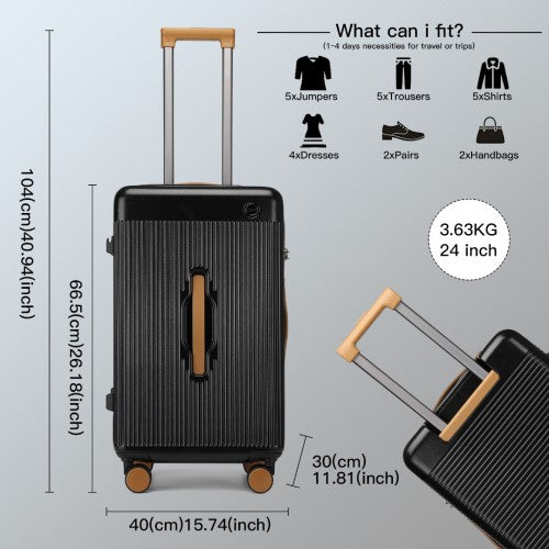 Kono KSK2488 Hard Shell Medium Suitcase - 24 Inch