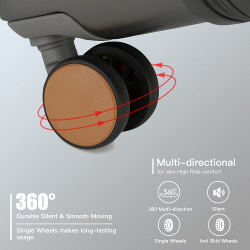 Kono KSK2488 Hard Shell Medium Suitcase - 24 Inch