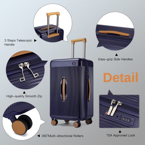 Kono KSK2488 Hard Shell Medium Suitcase - 24 Inch