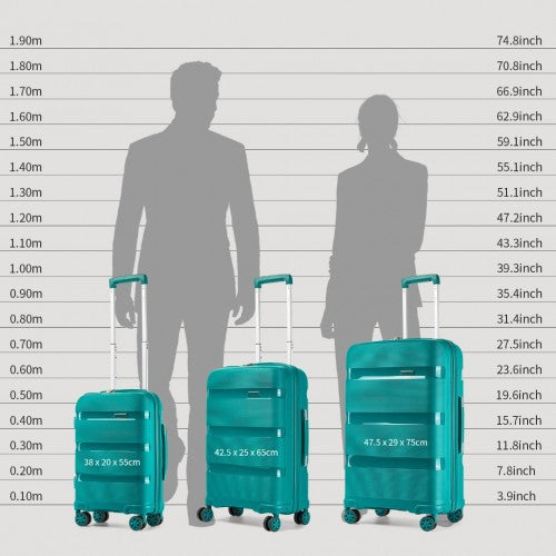 Kono KSK2492 Hard Shell 3 Piece Suitcase Set