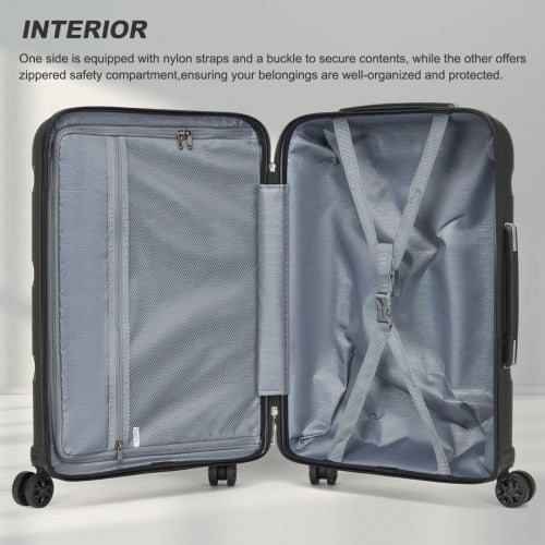 Kono KSK2492 Hard Shell Medium Suitcase - 24 Inch