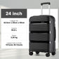 Kono KSK2492 Hard Shell Medium Suitcase - 24 Inch