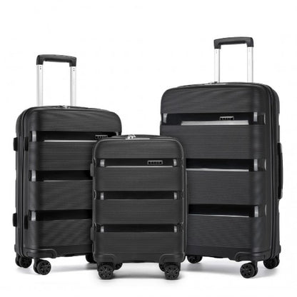 Kono KSK2492 Hard Shell 3 Piece Suitcase Set