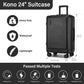 Kono KSK2493 Hard Shell Medium Suitcase - 24 Inch