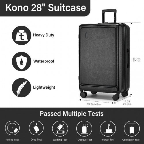 Kono KSK2493 Hard Shell Large Suitcase - 28 Inch