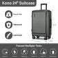 Kono KSK2493 Hard Shell Medium Suitcase - 24 Inch