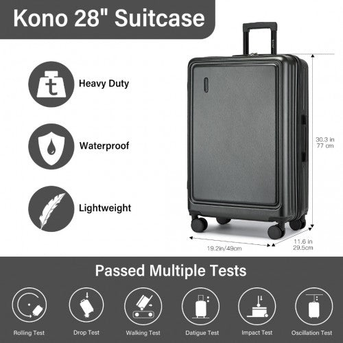 Kono KSK2493 Hard Shell Large Suitcase - 28 Inch