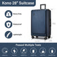 Kono KSK2493 Hard Shell Large Suitcase - 28 Inch