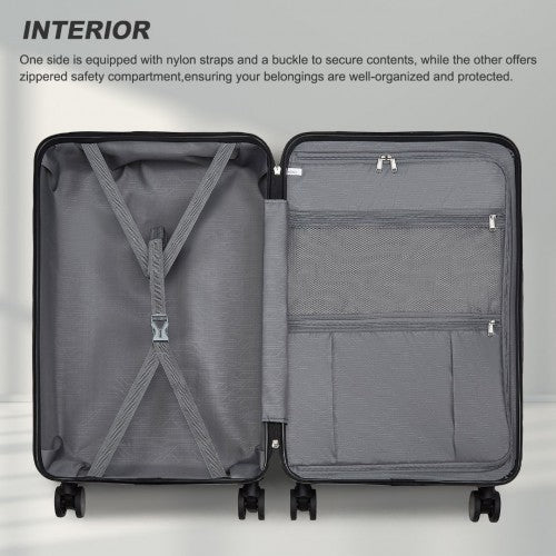 Kono KSK2493 Hard Shell Medium Suitcase - 24 Inch