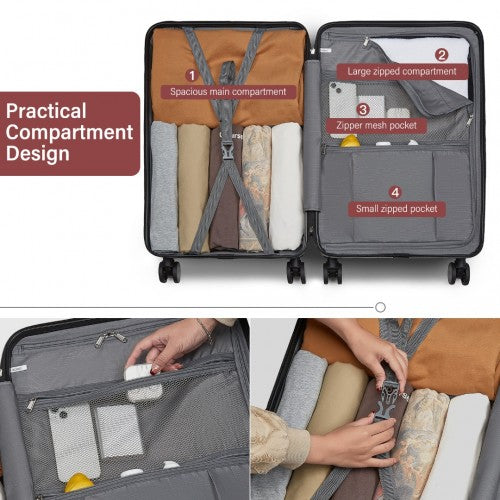 Kono KSK2493 Hard Shell Large Suitcase - 28 Inch