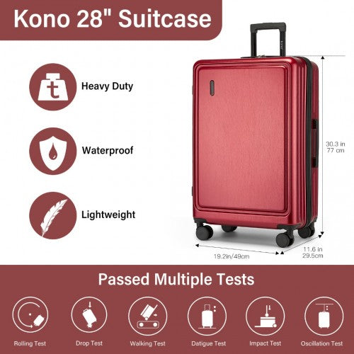 Kono KSK2493 Hard Shell Large Suitcase - 28 Inch