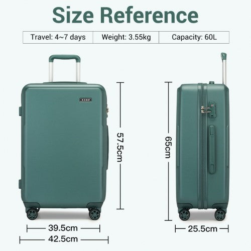 Kono KSK2494 Hard Shell Medium Suitcase - 24 Inch