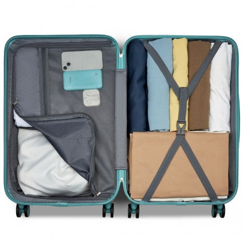 Kono KSK2494 Hard Shell Medium Suitcase - 24 Inch