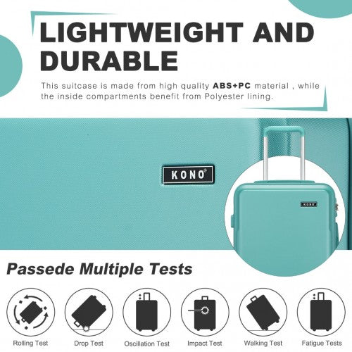 Kono KSK2494 Hard Shell 3 Piece Suitcase Set